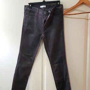 Loft mid-rise skinny gray cords